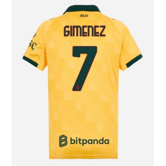 Billige Fotballdrakt AC Milan Santiago Gimenez #7 Replika Tredjedrakt Dame 2025-26 Kortermet